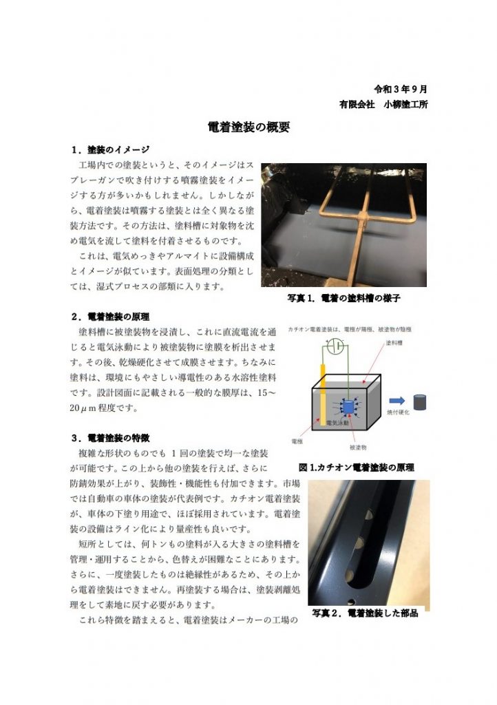 電着塗装の概要